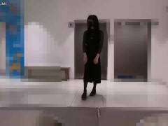 HA51There is actually a white butt plug tail stuffed under the elegant black dress! What a contrast!