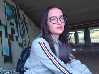 Public Agent - heartbroken young woman with amazing tight body fucked under a public bridge! screenshot number 1
