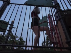 公園にお散歩に行ったら入れられちゃった。パンティー丸見えで歩かされ、最後はたっぷり中出しされちゃった。  知らない男性も見てたけど、それも興奮しちゃって何度もイッちゃった。日本人/人妻//変態/無修正 - Screenshot 3 of 16 - 野外