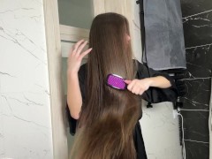 I dry my long HAIR! Diana Whales - part 3