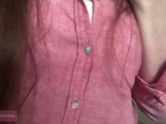 I have to be silent at the internship - hidden to my boss! My heart was racing! #Public #Teasing