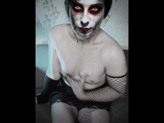 Zombie Femboy Rises: Gothic Mini Skirt Seduction