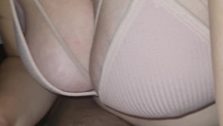 Wife delivers a nice BJ and I cum twice over her big tits