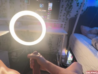 POV Дрочу мой член, пока не кончу