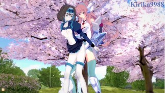 Garie Tûmân and Maria Cadenzavna Eve have intense futanari sex - Symphogear Hentai