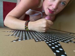Ana sucks a stranger's dick through a gloryhole for the first time - TAKE ME SLO