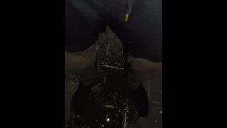Pissing camouflage jogging pants