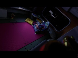 Dva get caught by Widowmaker watching porn