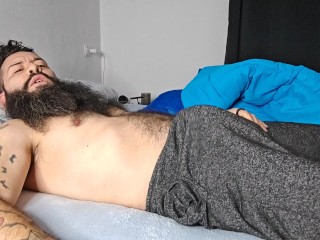 Guy with Hairy Balls was having Wet Dreams