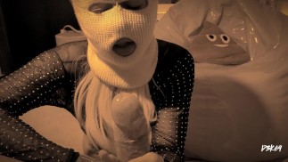 Глубокий минет, глоток члена и много спермы в видео от первого лица