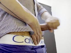 Having an amazing wank in my office. I think somebody was spying me