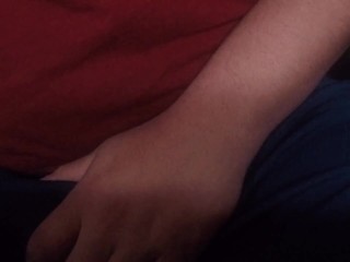Young College Freshman Plays with himself Big Dick Cock Throbbing Amateur Solo Male Voyeur POV Teen