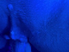 ブラックプレイ♡貧乳だが良い尻した人妻と網コスプレファック♡ピストン後に溢れ出す白濁汁＆潮吹き♡全て舐めとりながらの変態プレイ♡妖艶な表情へ顔射♡ - Screenshot 13 of 16 - Squirting