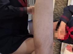 清楚系JKのセーラー服に濃厚ザーメン大量ぶっかけ