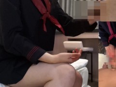 清楚系JKのセーラー服に濃厚ザーメン大量ぶっかけ - Screenshot 9 of 16 - Amateur Handjob