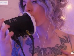 Erotic ASMR - PASTEL ROSIE Spicy Girlfriend Ear Licking - Hot Inked Egirl Wet Fetish and Dirty Talk