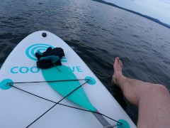 Jerking Off on a SUP-board