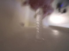 Vixen Chubby MILF Has Self-Care Sunday in the Shower With BIG Clear Dildo!