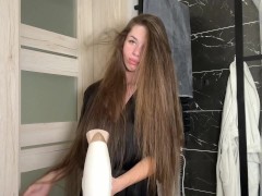 I dry my long HAIR! Diana Whales - full video