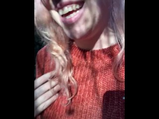 Slutty Nature Girl Dirty Talks to you and Flashes Pierced Tits in Aussie Rain Forest