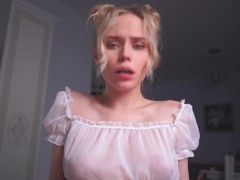 Cum in my escort stepsister's mouth.