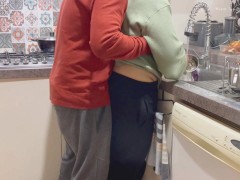 Indian Kitchen Affair: Busty Step Sister's Ass Kissed, Pressed and Pleasured!