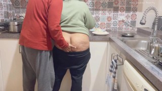 The Busty Step-Sister's Ass Was Kissed Pressed And Delighted In This Indian Kitchen Affair