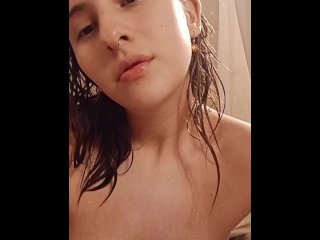 very hot girl masturbates in the shower