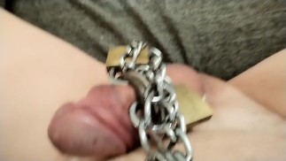 Homo Kotilainen cock is locked