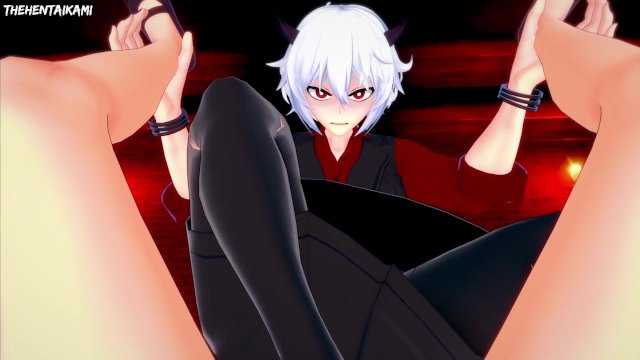 All Girls From Helltaker Give You a Footjob Hentai POV