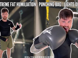 Extreme Fat Humiliation Punching Bag Lights out