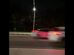 Naughty Bubblebutt Teen Transgirl JennaStretches Goes For a Jog and Pees in Public Park