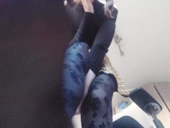 Evil giantess bullying you with her stinky foot