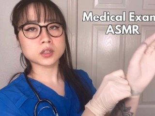 Азиатская медсестра проходит медицинский осмотр и лечит пенис - ASMR Face Sitting