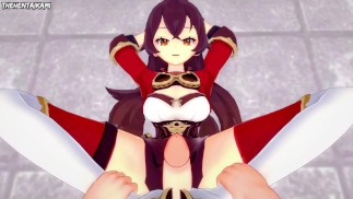 Genshin Impact Amber дает вам хентай футджоб от первого лица