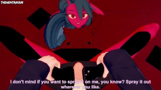 Helluva Boss Kiki дает вам хентай футджоб POV