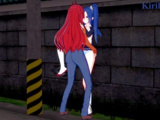 Tsubasa Kazanari and Kanade Amō have Intense Futanari Sex on a Deserted Street. - Symphogear Hentai