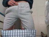 The Fitness Trainer Jerks Off Inside his Pants and Shows you his Cock