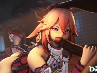 Hu Tao Genshin Impact Compilation Hilichurl Edition Ayaka Jean Shogun Raiden Amber