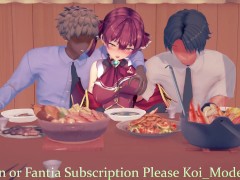 宝鐘マリン　飲み会お持ち帰りでハメ撮りされちゃう - Screenshot 1 of 16 - Houshou Marine