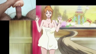 Nami And Nico Robin in the bath uncensored scene of Nami