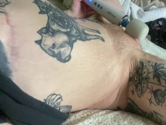 Rubbing my Sweaty Fat Pussy After The Gym, Butch Lesbian, Big Clit, Tomboy, FTM, Boy Pussy