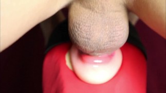 deep throat throat fucking and pulsating close up