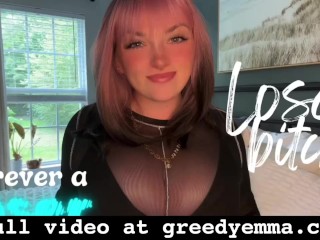 Вечно неудачная сука - Goddess поклонение неудачнику словесное унижение деградация