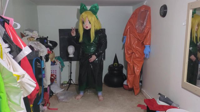 PVC Breathplay Cloak Underneath Kigurumi Vibes