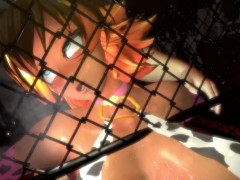 Anime Milk Girl Gets Fucked Standing up in a Sex Cage