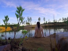 Nudism Adventures: Driving Naked To The Abandoned Lake