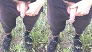 Twink pissing in nature. a guy wants to have sex with a lot of men.