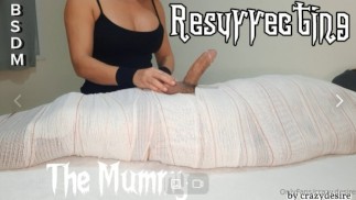 Part2 MUMMIFIED Handjob with interruption of cum for two minutes.