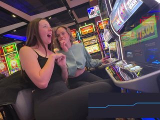 Screen Capture of Video Titled: Serenity Cox and Nadia Foxx Try Not To Cum While Chasing A Jackpot